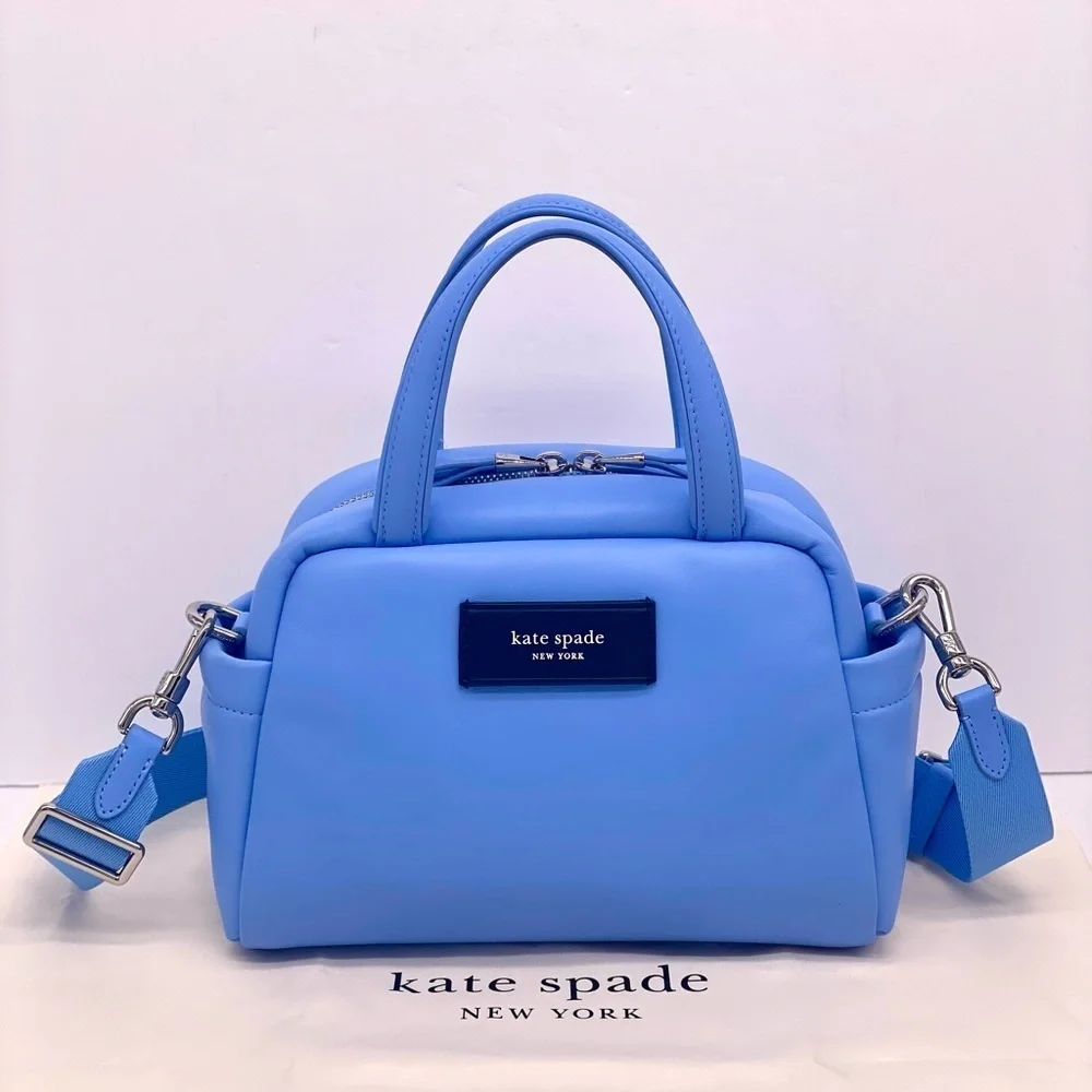 Kate Spade Puffed Satchel Crossbody Blue